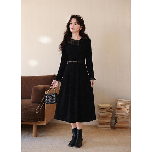 鹿向南【1217/20:00新品前1小时7折限量100件】黑色连衣裙 商品图1