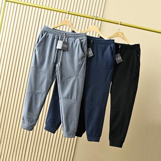 ZZEGN杰尼亚2025秋冬新款双面摇粒绒休闲万针刺绣Z字母保暖卫裤 商品图2