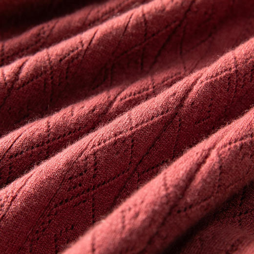 红豆慕斯~100纯山羊绒衫女圆领慵懒松弛感女针织连衣裙CYR250431 商品图4