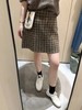 D121468老钱风复古时尚撞色翻领格纹针织开衫外套半身裙套装女 商品缩略图7