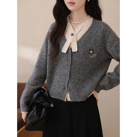 鹿向南【1217/20:00新品前1小时7折限量100件】灰色毛衣 商品图3