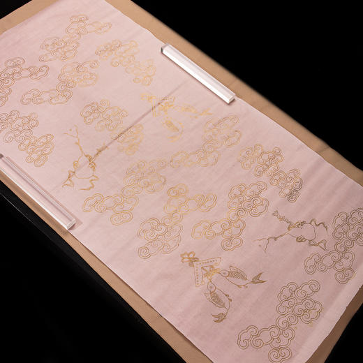 70年代手绘“澄心堂描金纸”（一卷10张） 商品图1