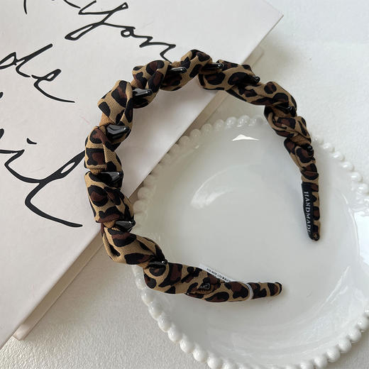 复古时髦豹纹缠绕布发箍-纪念日百货门店同款167949859 商品图4
