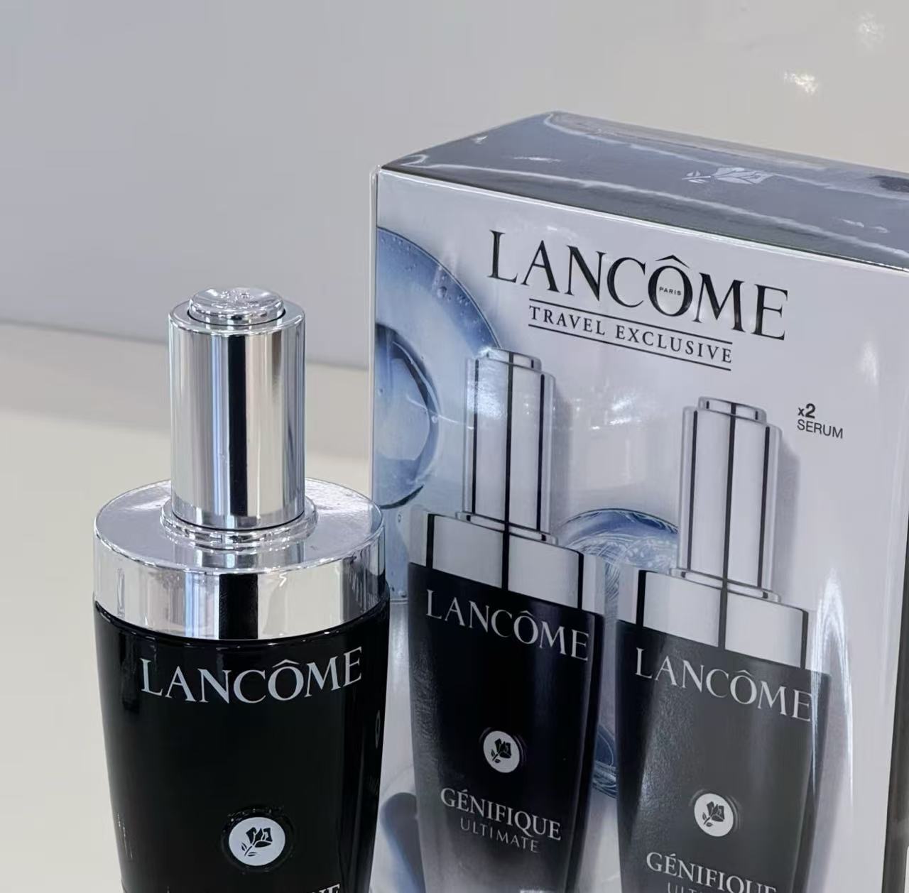 Lancome兰蔻全新「超修小黑瓶」精华100ml两件套 配礼袋