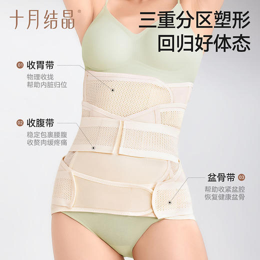 收腹带产后剖腹产护理顺产专用产妇束缚塑形束腰带3件套 商品图4
