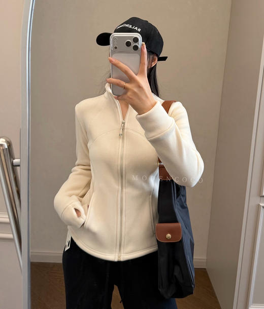 lu同款600G奥利绒小立领收腰外套 商品图9