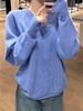 D121427卷边下摆V领插肩长袖宽松显瘦针织衫上衣女 商品缩略图4