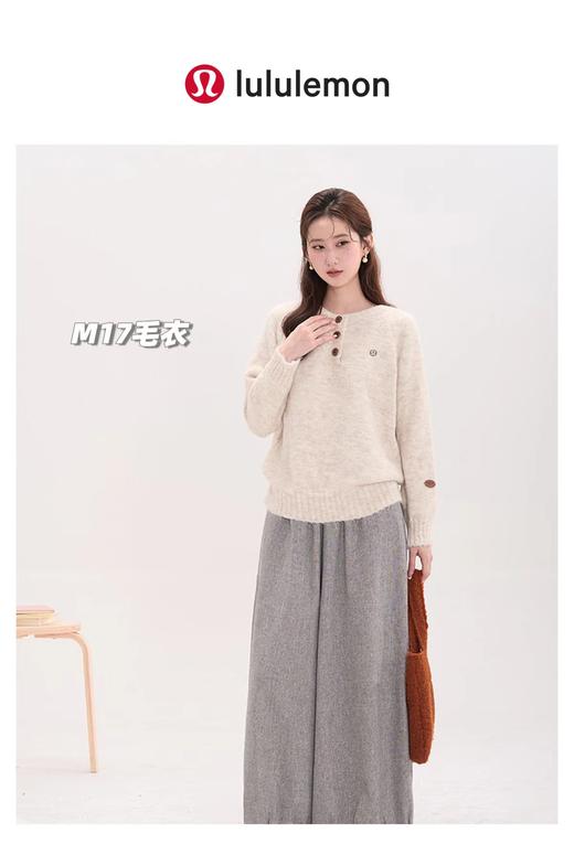 D121408冬季新款女士羊驼绒三粒扣毛衣针织衫 商品图8