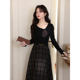 鹿向南【1212/20:00新品】黑色连衣裙