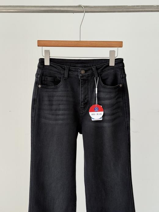 一店z 【植绒棉弹】IC小禾磨毛四面弹加厚高腰喇叭牛仔裤 商品图9