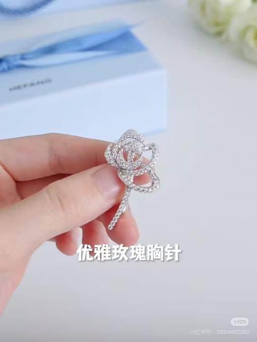 HEFANG 这枚胸针，仙女们都值得拥有！ 雅致点缀穿搭的闪闪玫瑰胸针✨ 商品图11