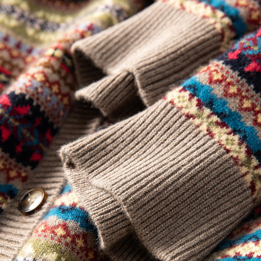 100%Baby小山羊绒~圣诞狂欢费尔岛提花羊绒开衫BABY250476 商品图4