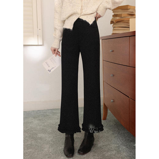 鹿向南【1217/20:00新品前1小时7折限量100件】黑色牛仔裤 商品图3