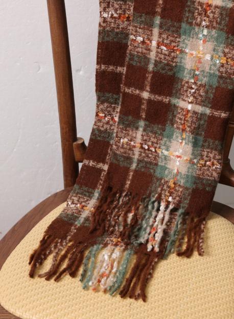 鹿鹿推荐·【焦糖拿铁】韩系保暖格子冬季围巾 商品图1