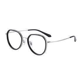 普莱斯光学镜框PJ5021B  多边形黑框 板材+合金材质 男女同款 三色可选