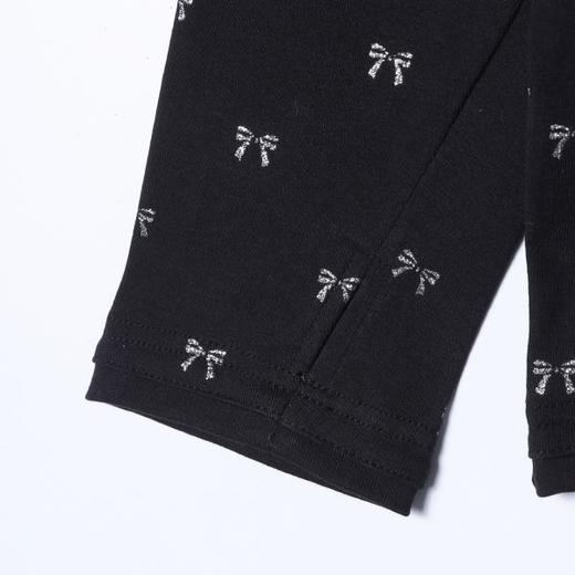 SDSA男士秋冬新款痞帅男装简约撞色满印蝴蝶结印花立领长袖T恤潮 商品图3