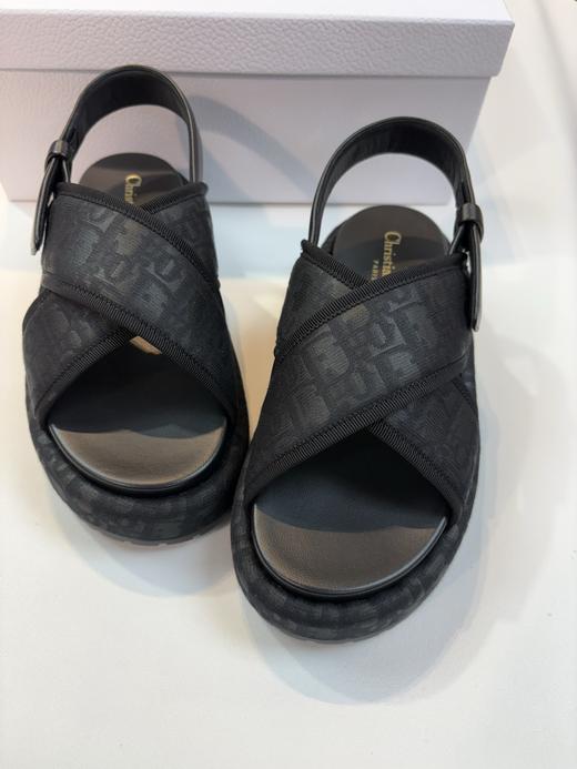 女款滿logo厚底布面凉鞋he010 商品图0