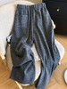 D121430加绒保暖毛呢直筒休闲裤女高腰抽绳宽松百搭呢子长裤 商品缩略图6
