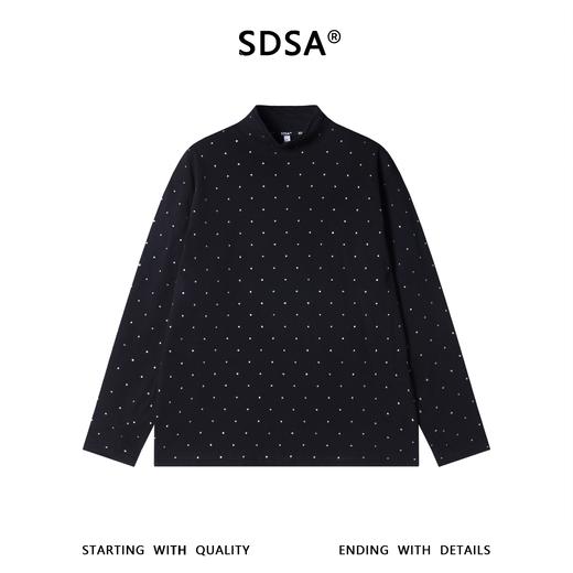 T5071SDSA男士秋冬新款痞帅男装时尚潮牌撞色满印波点印花立领长袖T恤 商品图1