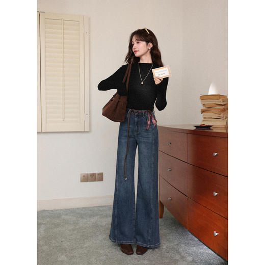 鹿向南【1217/20:00新品前1小时7折限量100件】加绒蓝色牛仔裤 商品图1