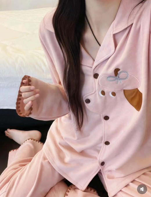 舒适温暖治愈软糯小狗睡衣套装居家服 商品图2