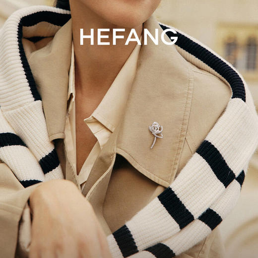 HEFANG 这枚胸针，仙女们都值得拥有！ 雅致点缀穿搭的闪闪玫瑰胸针✨ 商品图7