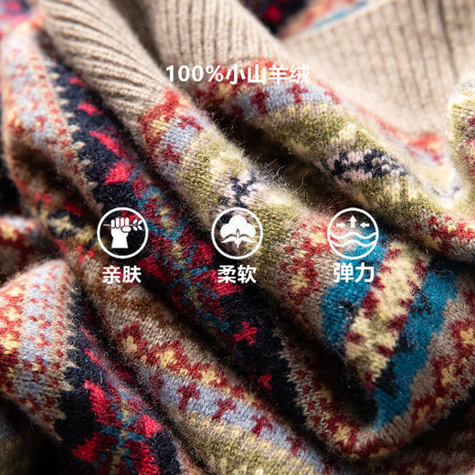 100%Baby小山羊绒~圣诞狂欢费尔岛提花羊绒开衫BABY250476 商品图1