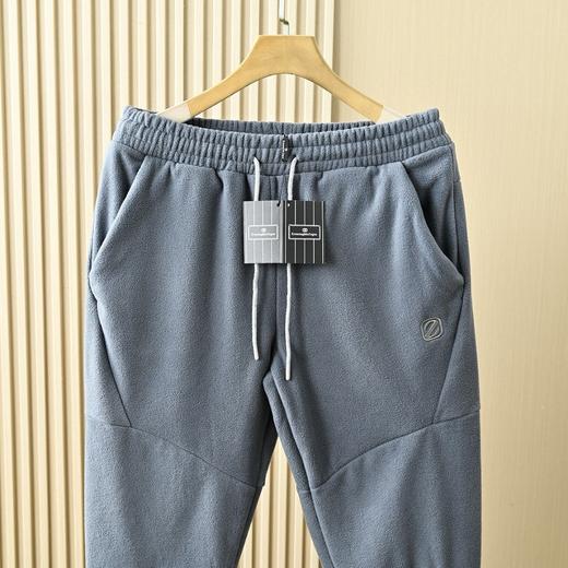 ZZEGN杰尼亚2025秋冬新款双面摇粒绒休闲万针刺绣Z字母保暖卫裤 商品图7