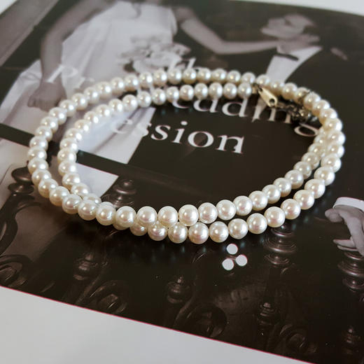 【天然正品】S925精品天然近圆约4.7MM极强光粉色晕彩珍珠项链4.7MM（皆取最大值） 链长：45CM（长度可调节）女士 071225NJT39特价：1080 商品图5