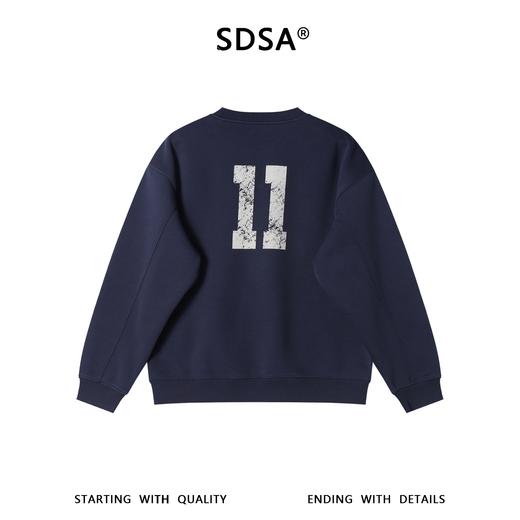 SDSA男士秋冬新款痞帅男装美式撞色字母数字印花圆领卫衣百搭宽松 商品图4