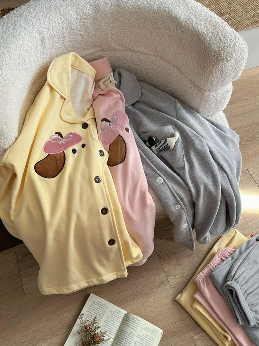 舒适温暖治愈软糯小狗睡衣套装居家服 商品图9