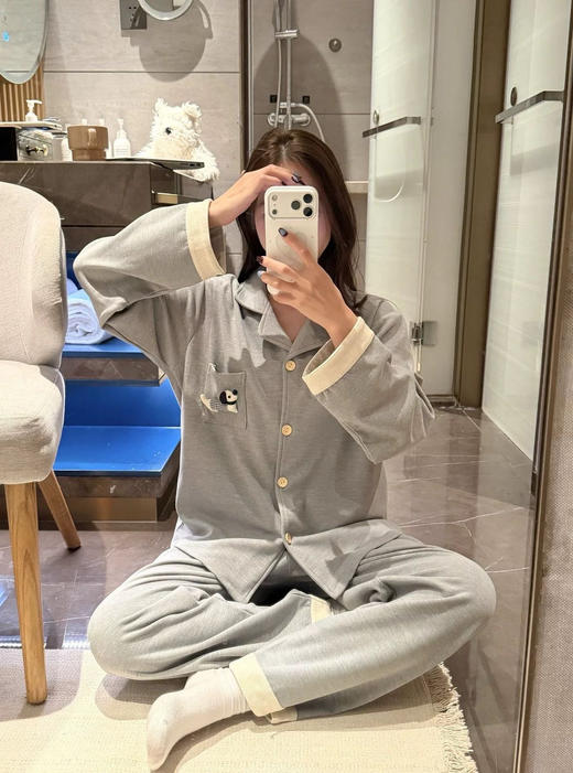 舒适温暖治愈软糯小狗睡衣套装居家服 商品图5