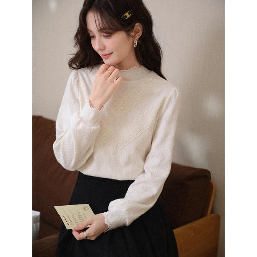 鹿向南【1217/20:00新品前1小时7折限量100件】设计感杏色衬衫 商品图0