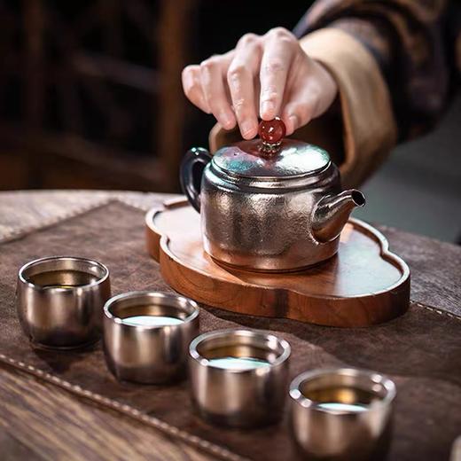 【6F】多样屋纯钛杯泡茶壶茶漏茶叶过滤器滤网分茶器功夫茶具 钛雅茗 280ml 商品图0