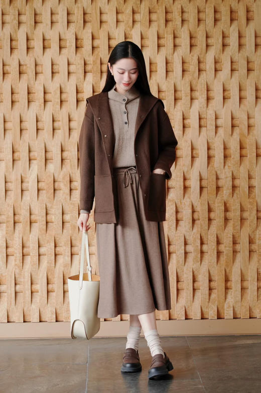 【高品质私服】【IC夹花棕抽绳半身裙】质地紧密，带有自然回弹，时尚包容，适合多种身材G1594【无标出货 介意慎拍】-CC 商品图5