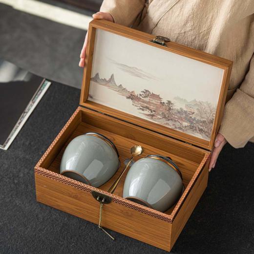 山隐【中双瓷  浅木纹色】65元一套/一箱10套 商品图1