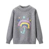 D121428圆领卡通毛巾绣圣诞新年红七色彩虹圆领针织衫毛衣 商品缩略图14