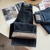 D121471冬日慵懒氛围感加绒阔腿牛仔裤藏肉显瘦女长裤 商品缩略图11