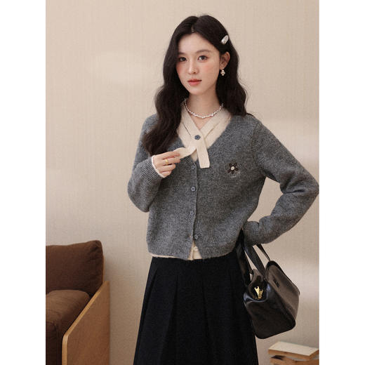 鹿向南【1217/20:00新品前1小时7折限量100件】灰色毛衣 商品图2