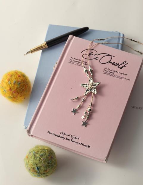 鹿鹿推荐·【工业风】旧编绳星星流苏项链吊坠毛衣链 商品图1