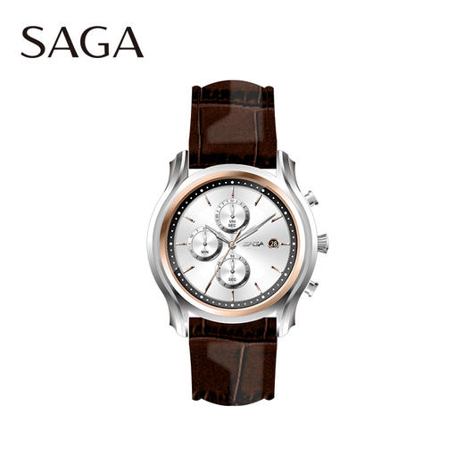 SAGA世家表男士手表进口石英机芯带日历简约时尚手表 商品图0