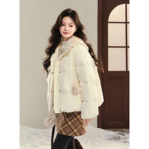 鹿向南【1217/20:00新品前1小时7折限量100件】米白色羽绒服 商品图2