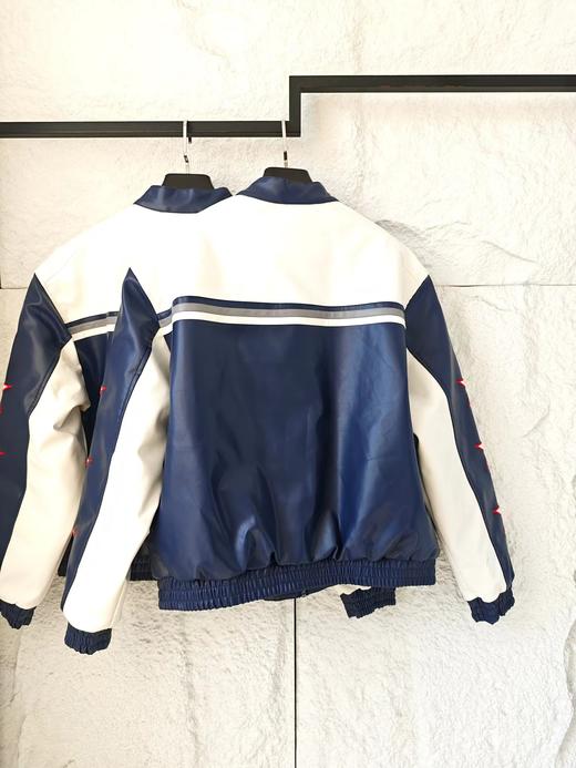 D121435美式休闲联名立领拉链皮衣外套男女同款 商品图4