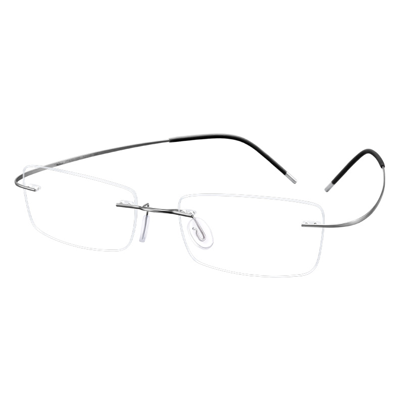 普莱斯光学镜框PT610-3  时尚无框 优选科技钛  超弹镜腿 男女同款 多色可选