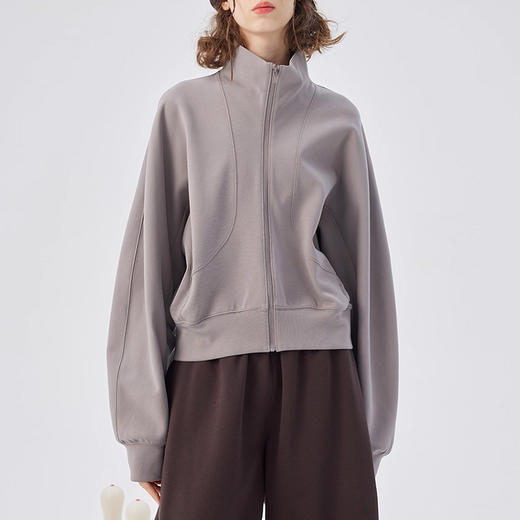 裁缝学苑AQ576连肩袖拼接立领开衫短款卫衣纸样外套女装开衫样板图纸 商品图1