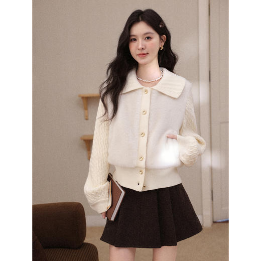 鹿向南【1217/20:00新品前1小时7折限量100件】米白色短外套 商品图2