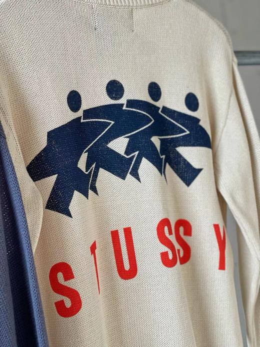 D121479背面Logo印花西海岸复古休闲情侣圆领针织毛衣 商品图7