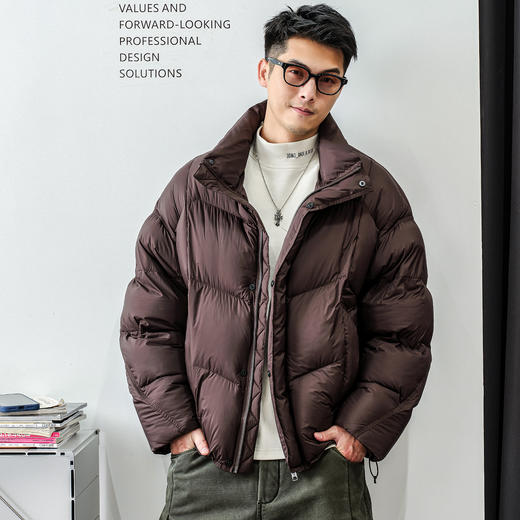 徐太浪【辑行泡芙 蓬松感】面包羽绒服男冬季厚款保暖防寒服外套 商品图0