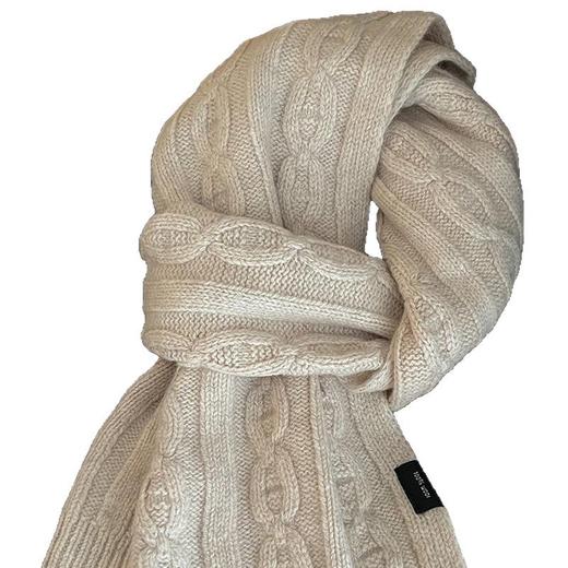 雀说 100%澳洲精选纯羊毛经典麻花英伦复古围巾YM-044 商品图4