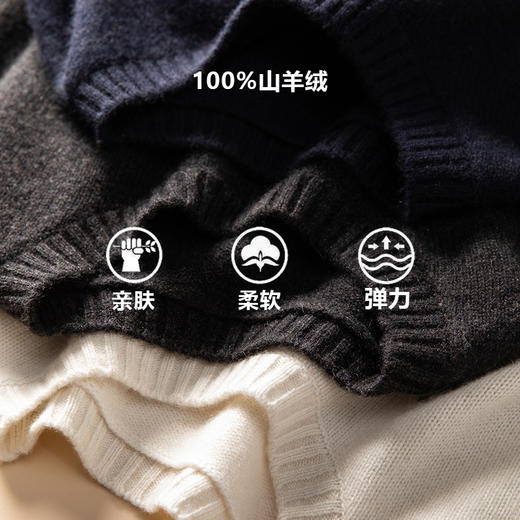 摩登小熊~100%纯山羊绒衫女加厚立体编织小熊圆领毛衣CYR25164 商品图1